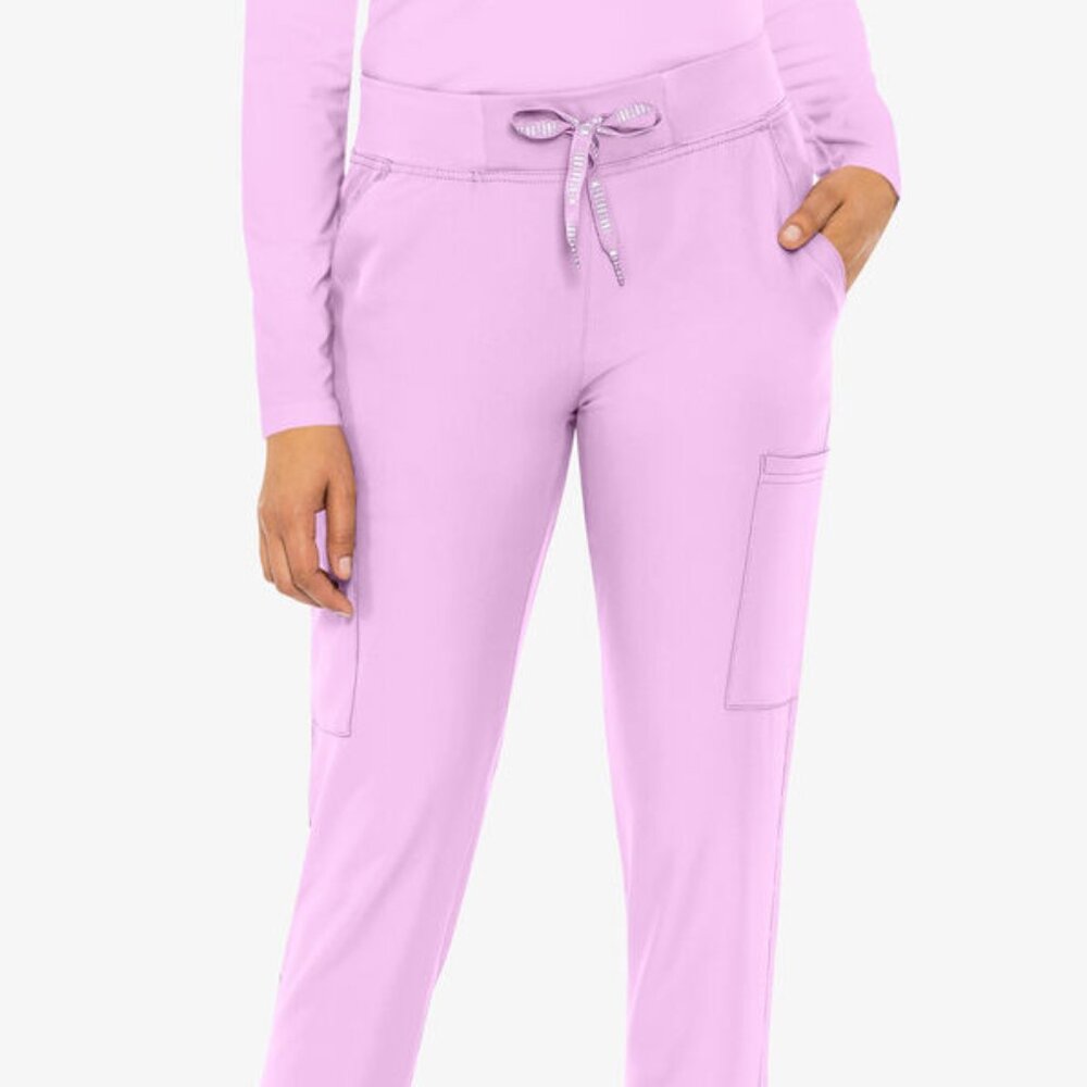 Med Couture Insight Women's 6-Pocket Cargo Jogger Scrub Pants - Lilac